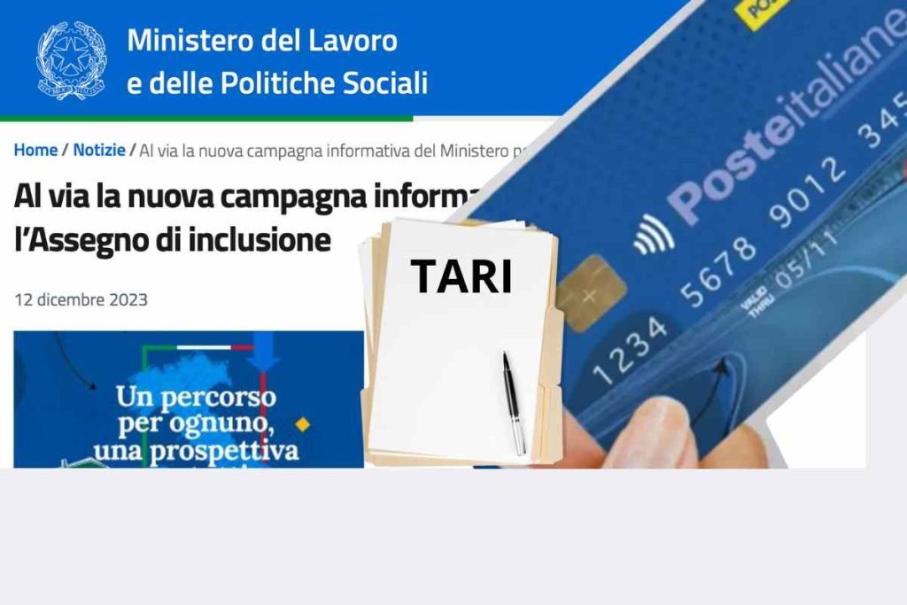 Pagare TARI con Assegno di Inclusione