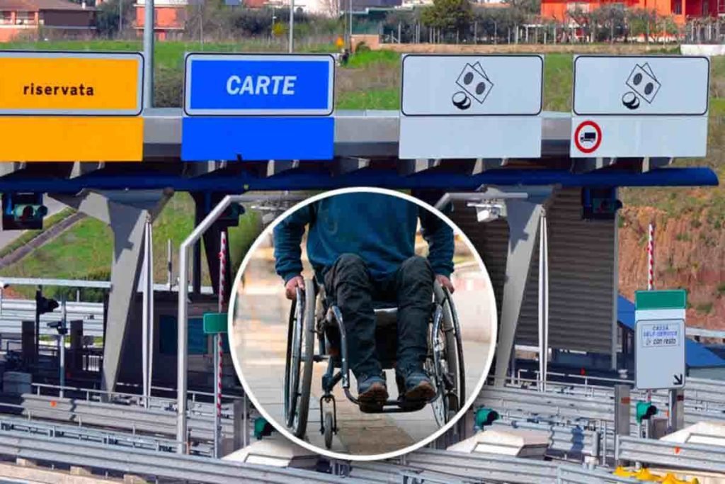 Disabili esonero pedaggio autostradale veicoli