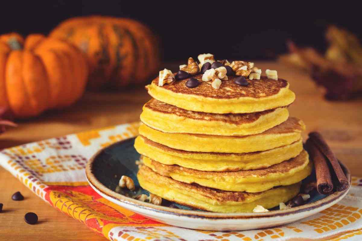 ricetta pancakes zucca cioccolato