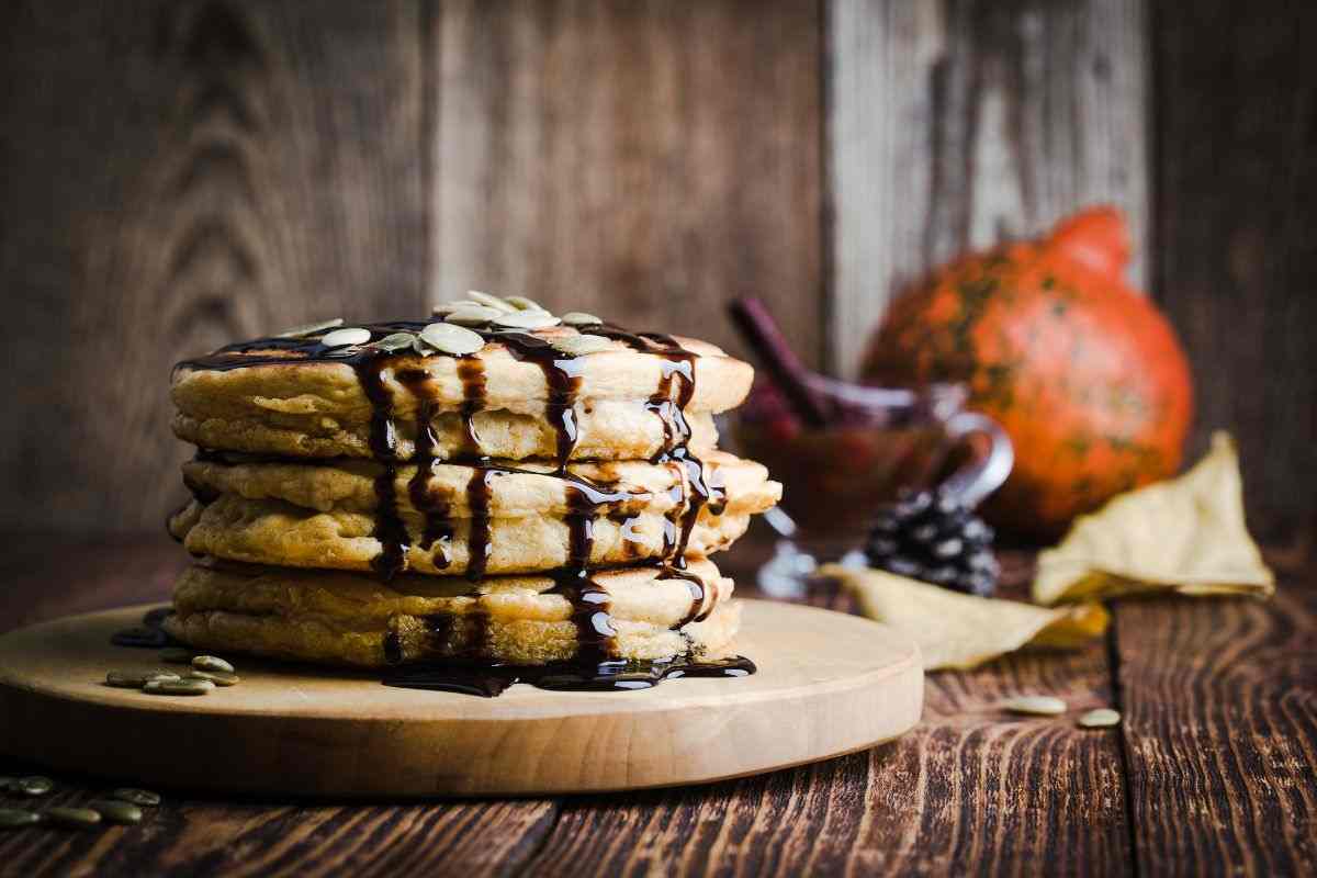 ricetta pancakes zucca cioccolato