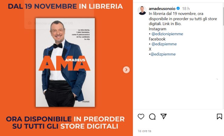 copertina libro di amadeus