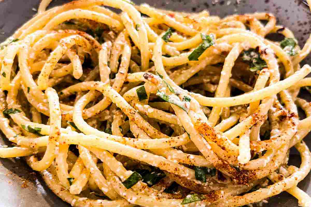 spaghetti alla carrettiera in un piatto