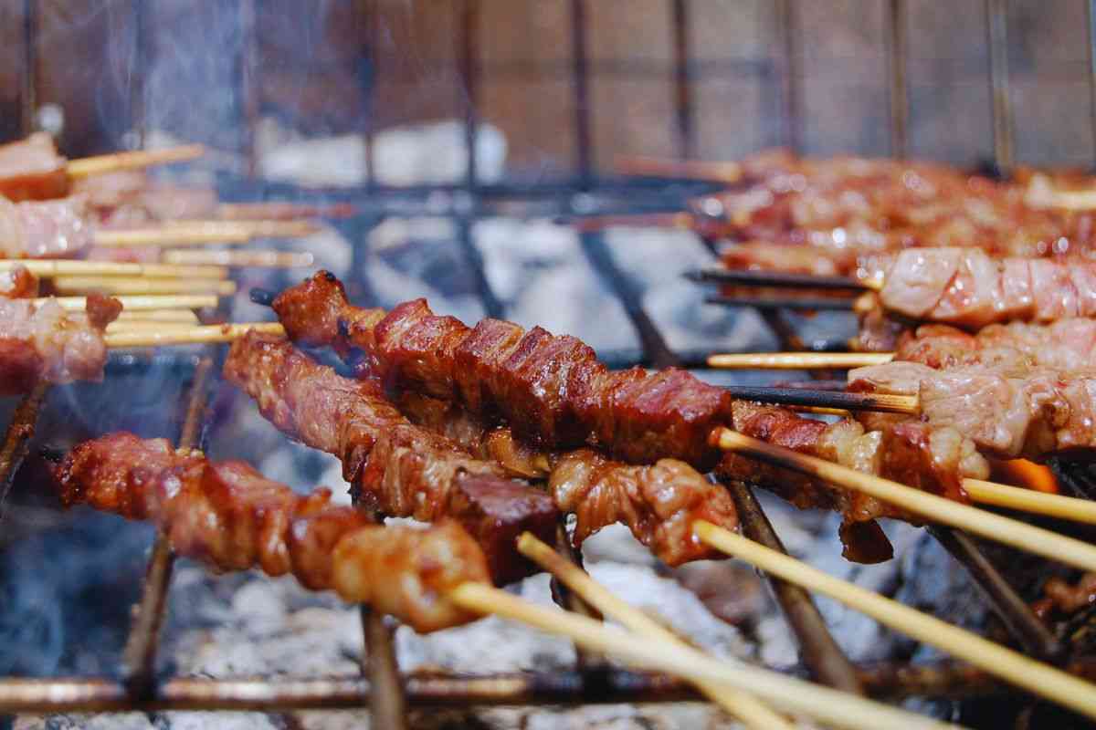 arrosticini sulla brace