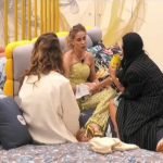 helena prestes, eleonora cecere e shaila gatta in camera da letto al gf