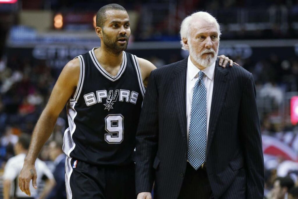 Tony Parker insieme a Gregg Popovich