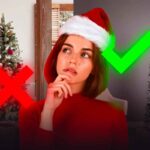 donna pensa albero natale