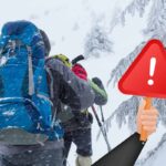 Escursionisti durante trekking invernale