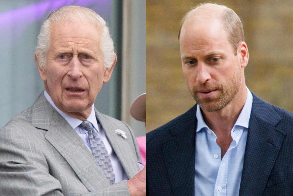 William e Re Carlo III durante due eventi pubblici