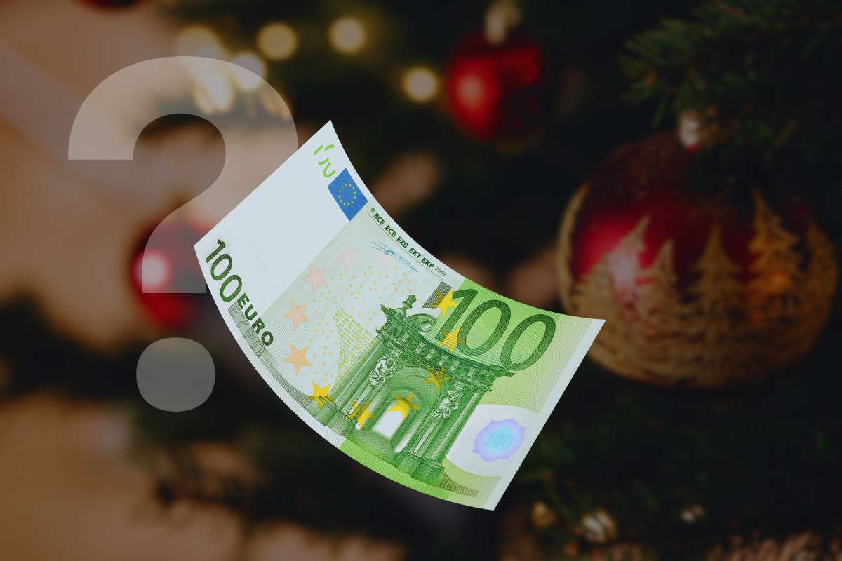 banconota da 100 euro albero di natale