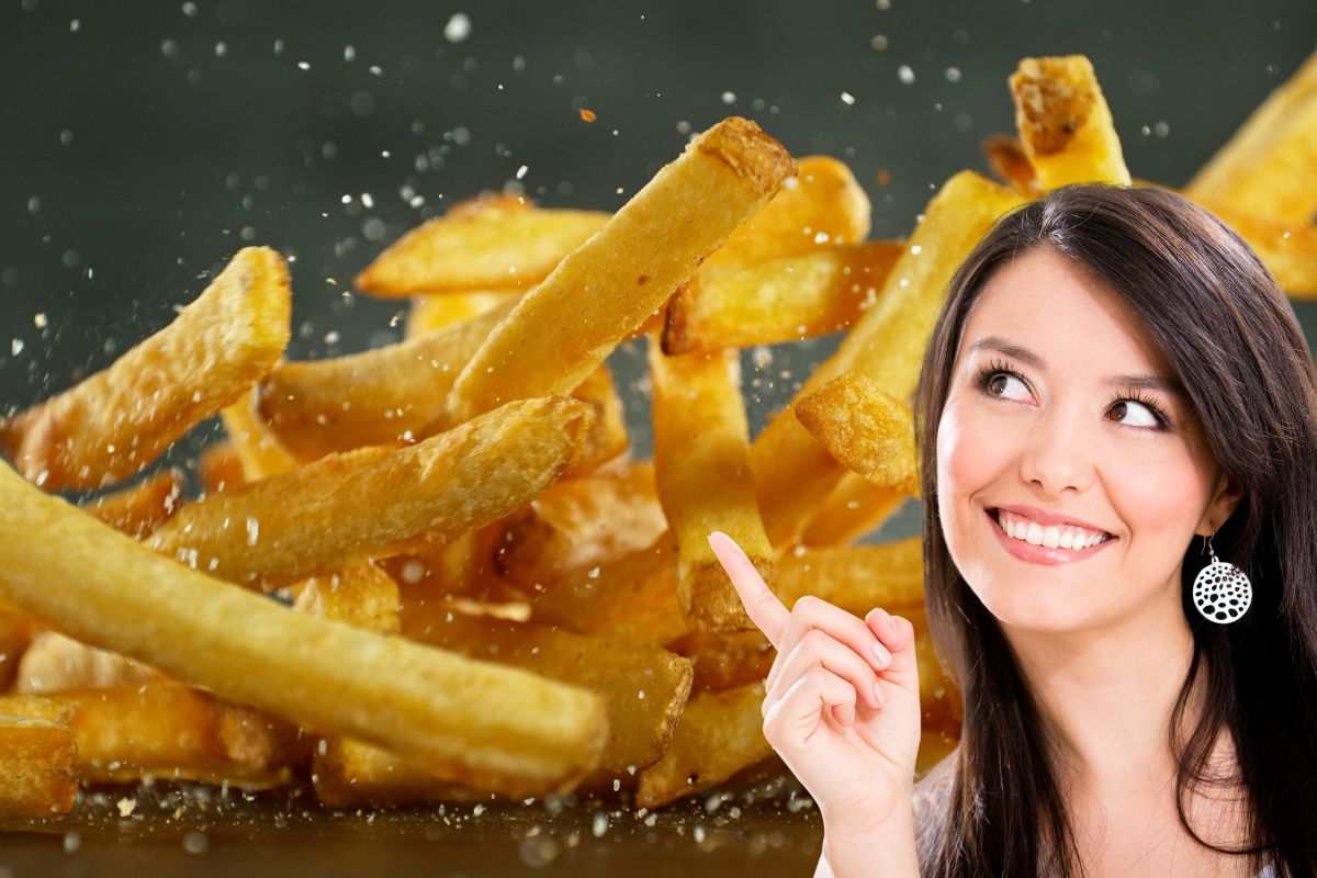 patatine fritte donna con idea