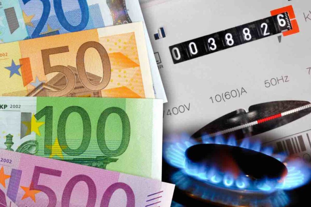 Gas contatore banconote Euro