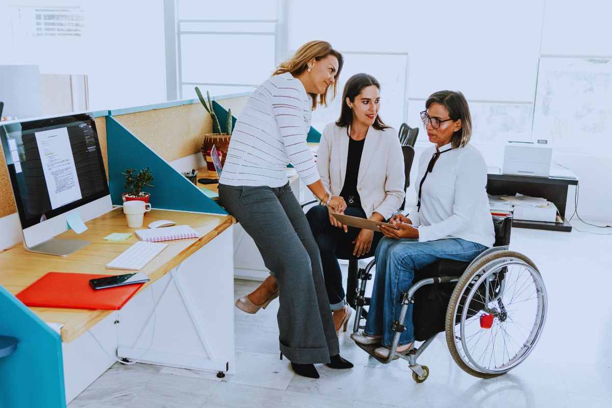 disabile a lavoro in ufficio