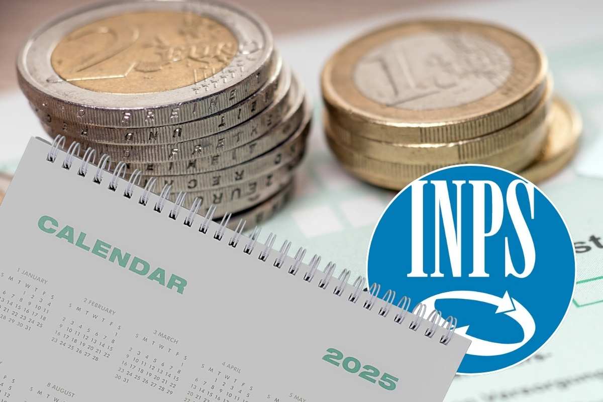 euro, calendario e logo inps