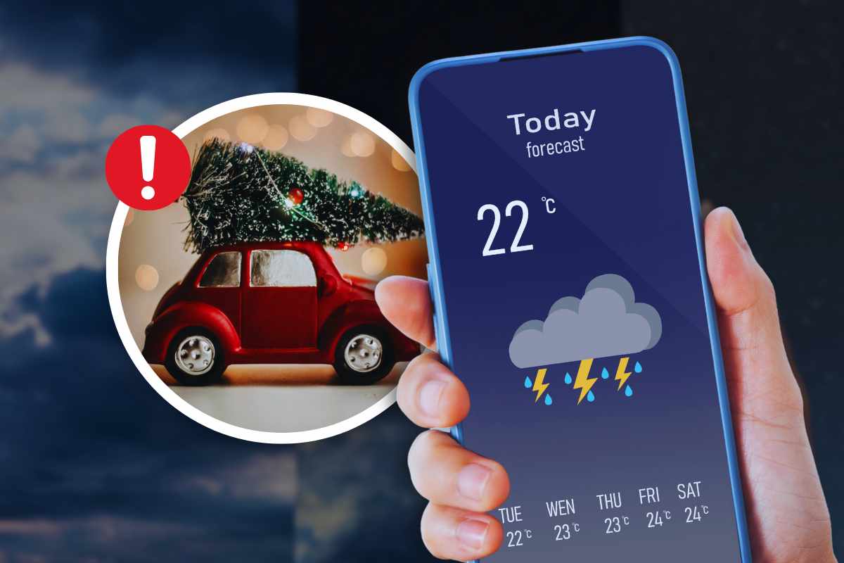 auto meteo pioggia smartphone