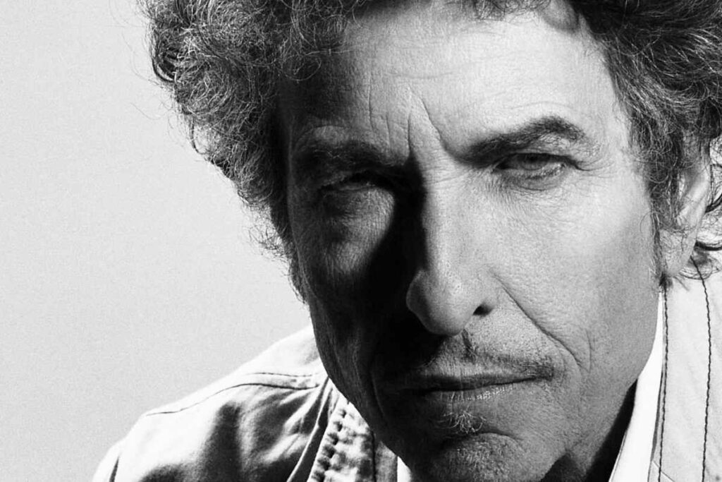 Primo piano di Bob Dylan