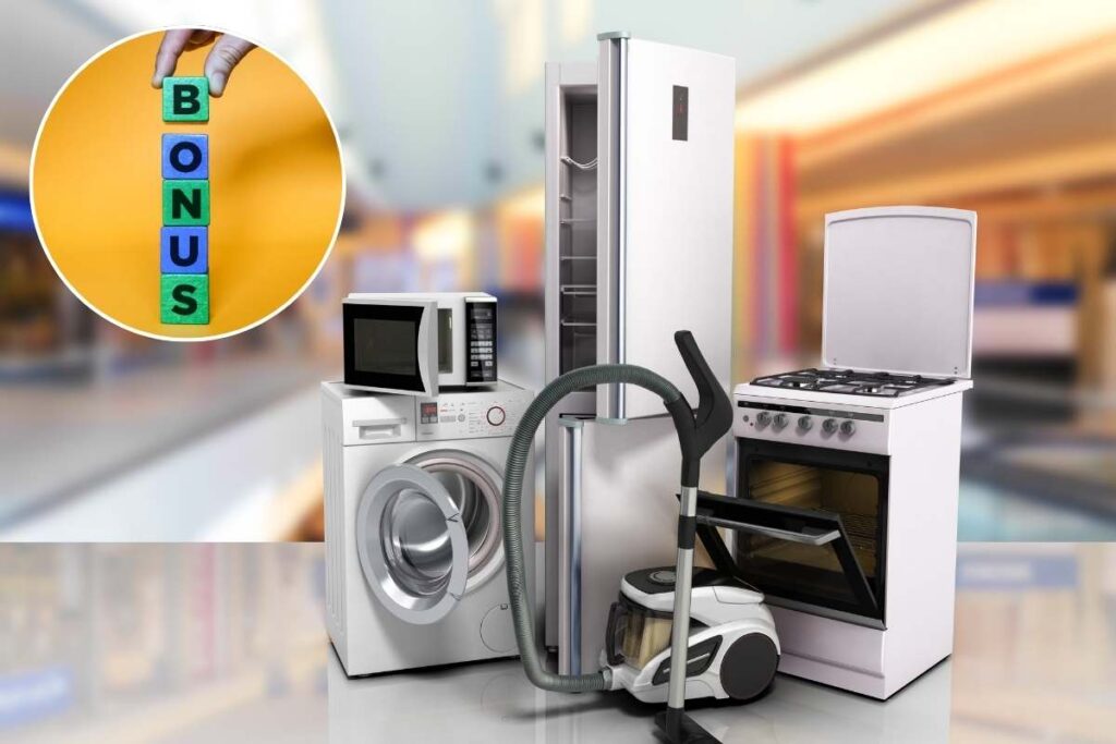 elettrodomestici e scritta