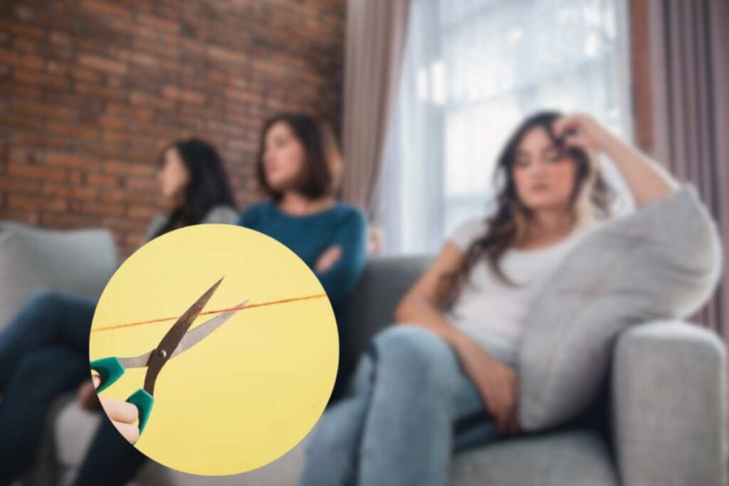 persone tristi forbici