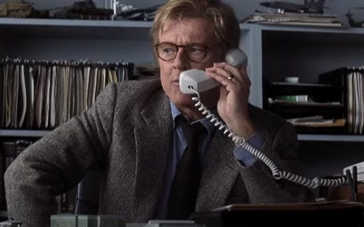 Robert Redford in una scena del film Spy Game