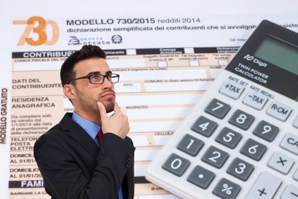 Modello 730, uomo e calcolatrice