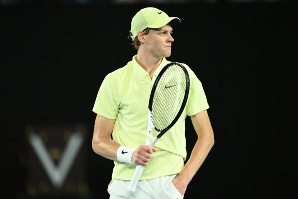 Jannik Sinner in campo