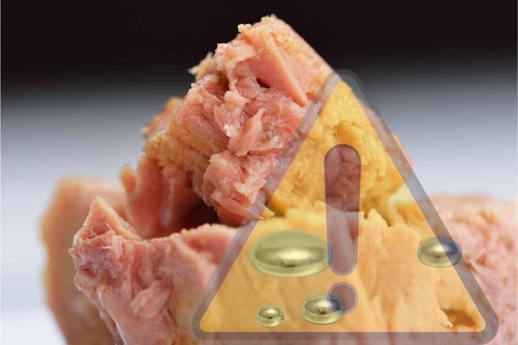 Tonno con icona di pericolo