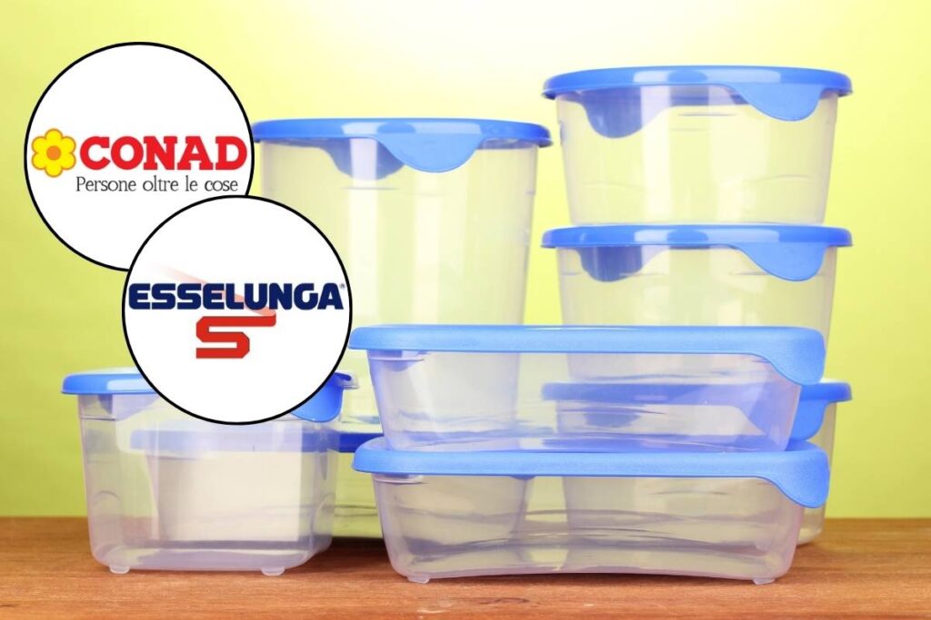 contenitori con marchio esselunga e conad