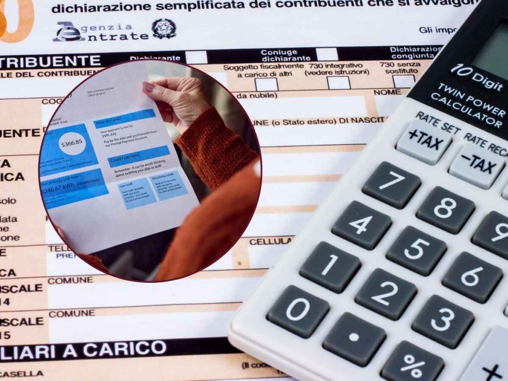 Bollette modello 730 calcolatrice
