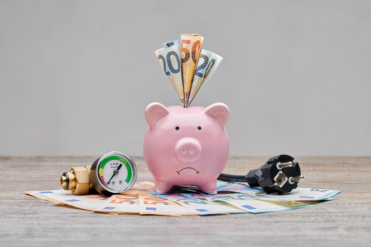 Salvadanaio, soldi e spina