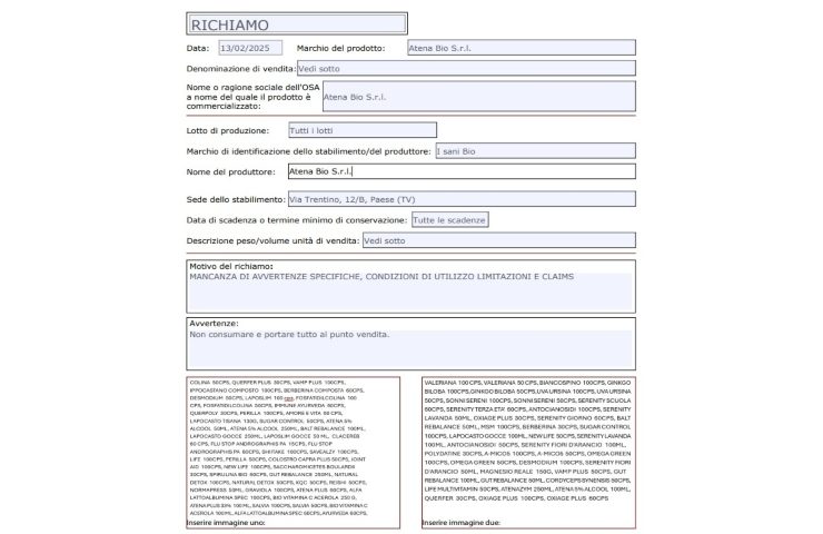 Comunicato Ministero Salute