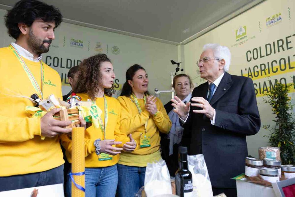 Mattarella con la Coldiretti