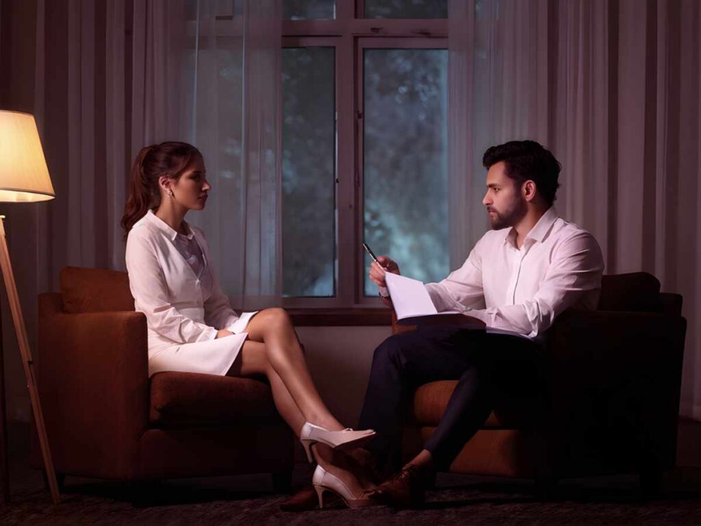 Una donna dallo psicologo