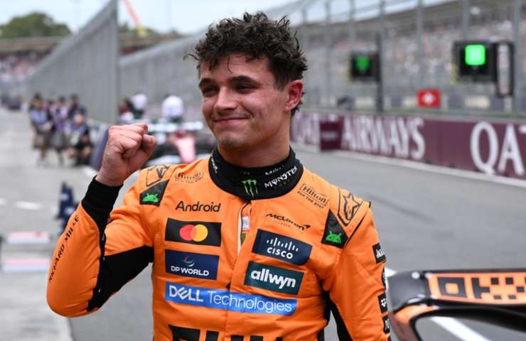 Lando Norris con pugno alzato