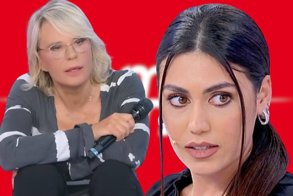logo di uomini e donne con maria de filippi ed alice barisciani