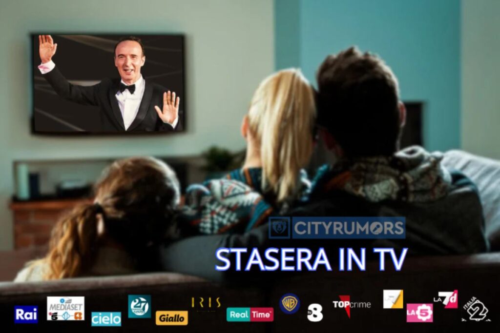 famiglia che guarda la tv in salotto