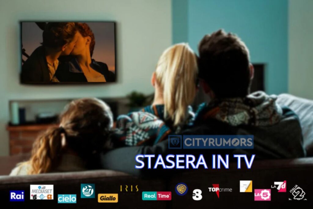 coppia e bambina che guardano la tv