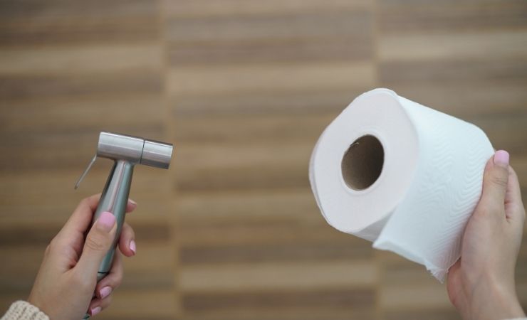 Bidet wc carta igienica