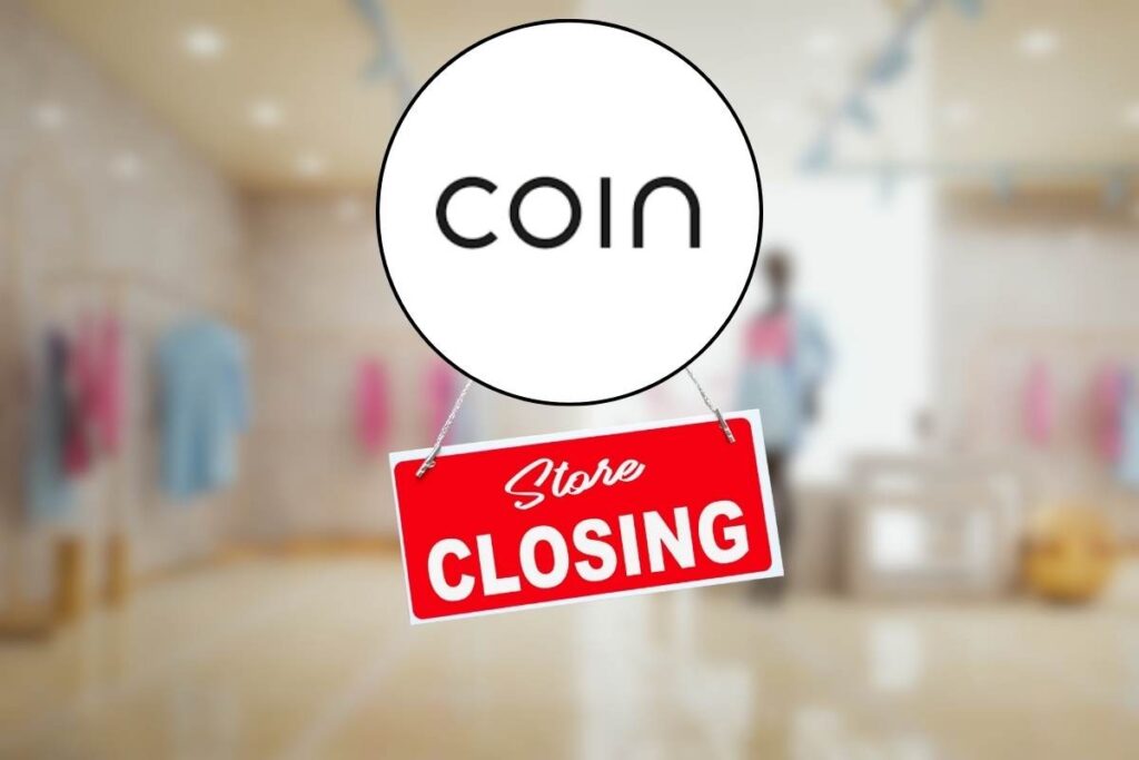 Logo coin e cartello chiusura