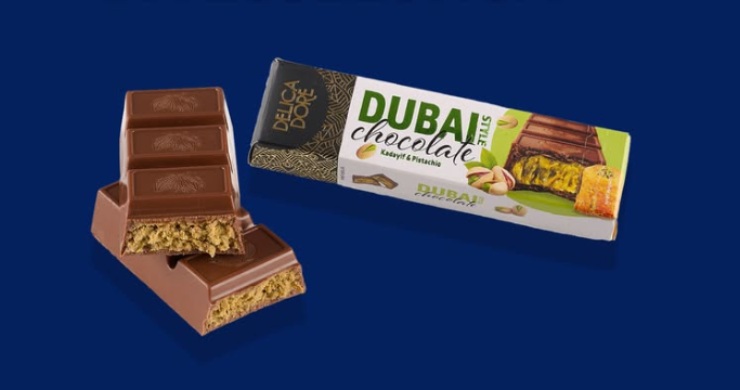 tavoletta di cioccolata di dubai venduta da esselunga