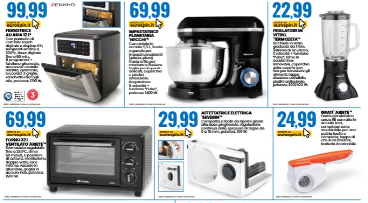 elettrodomestici in offerta da eurospin