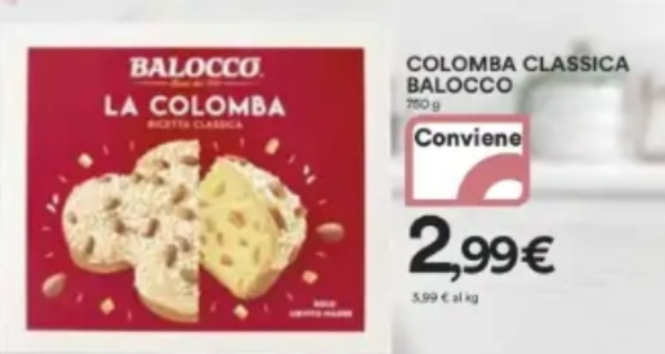 confezione della colomba balocco