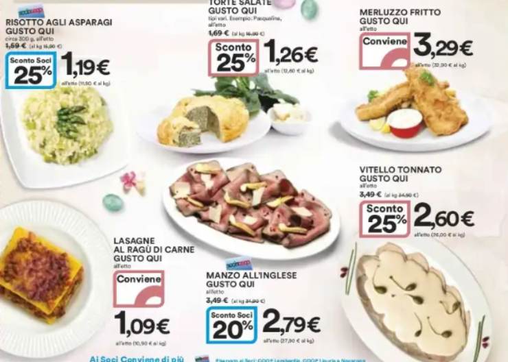 piatti pronti di Ipercoop per Pasqua