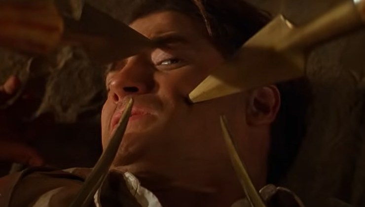 brendan fraser in una scena de la mummia