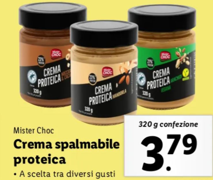 3 barattoli di crema spalmabile in vari gusti