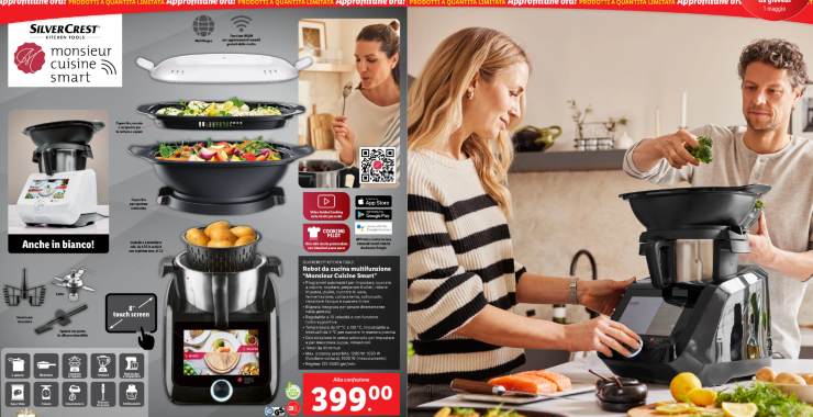 robot multifunzione coppia che cucina