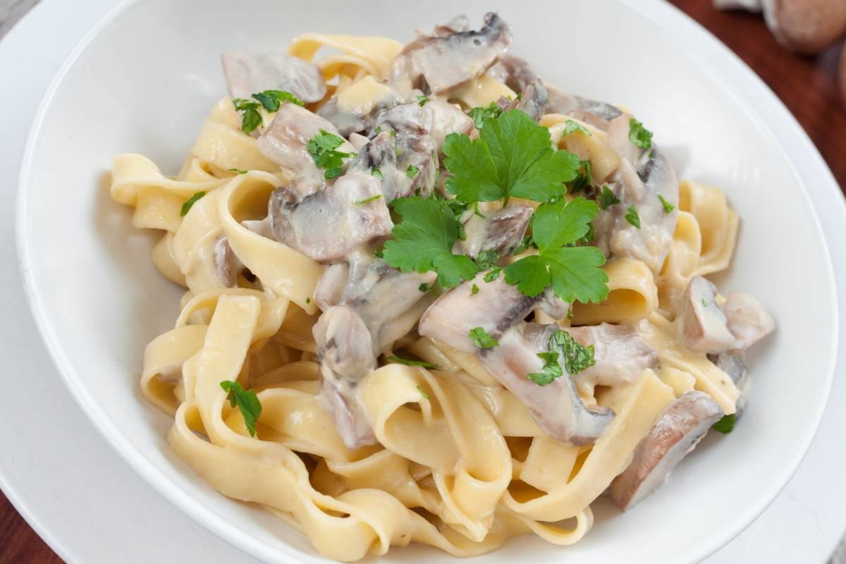 Piatto di pasta con baccalà