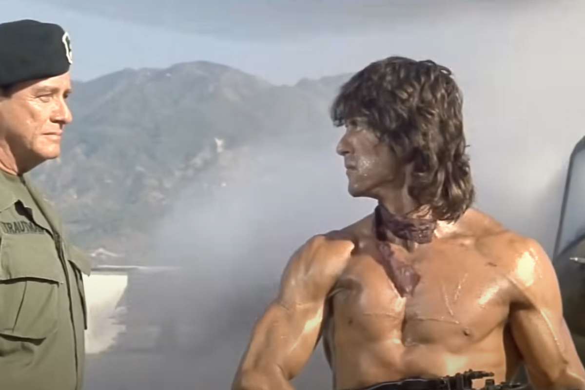 rambo in una sequenza del film