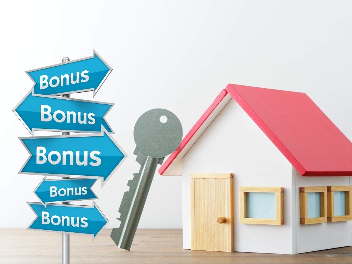 Casa chiave frecce con scritta bonus