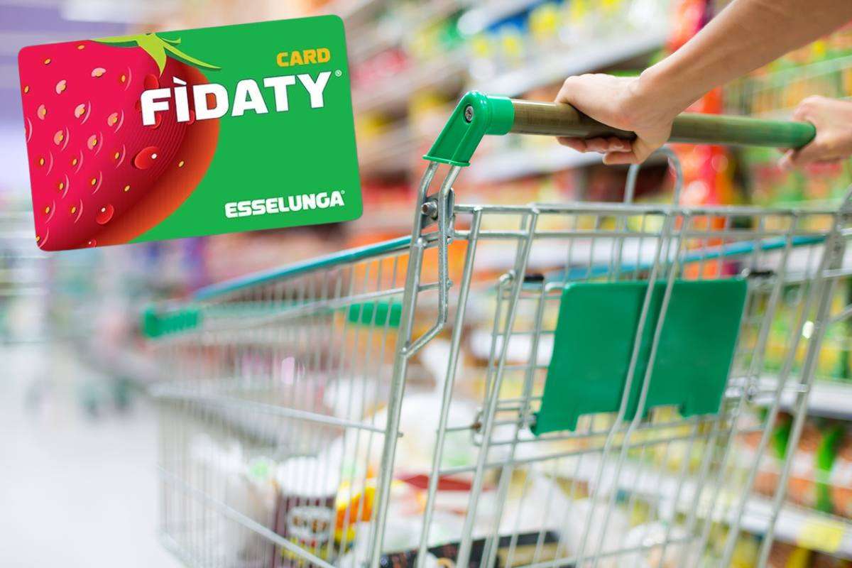 carta fidaty e carrello della spesa