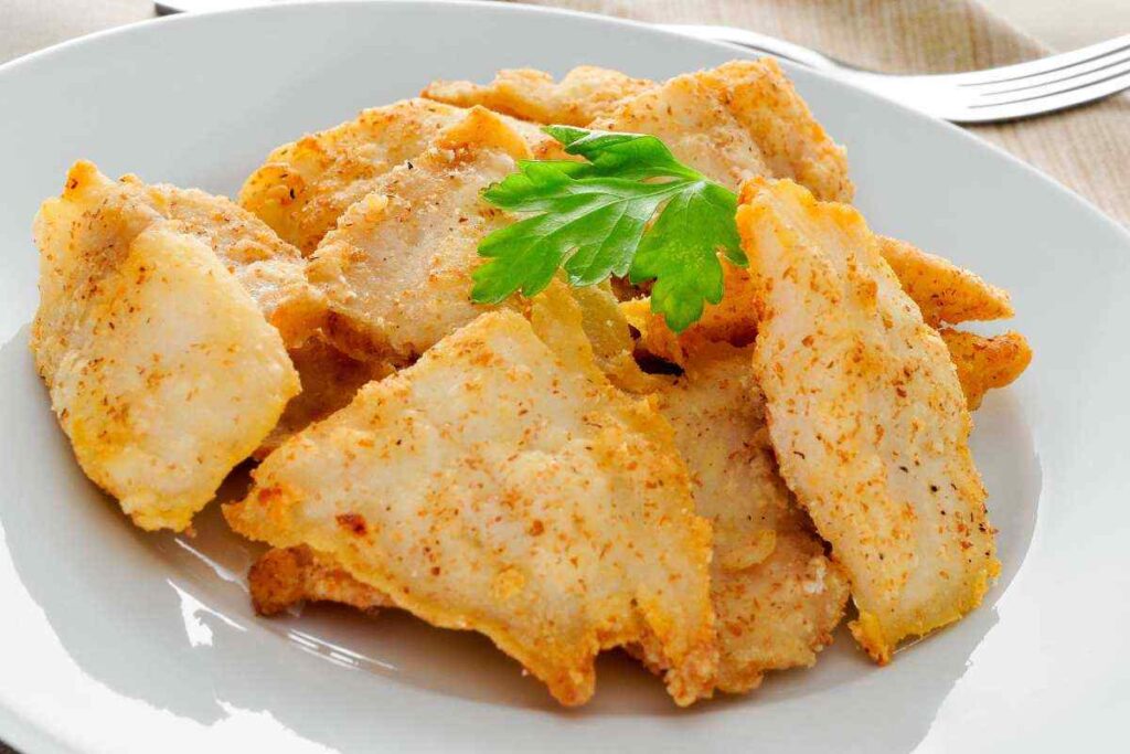 pezzi di pesce fritto