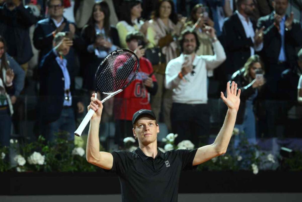 Jannik Sinner in campo